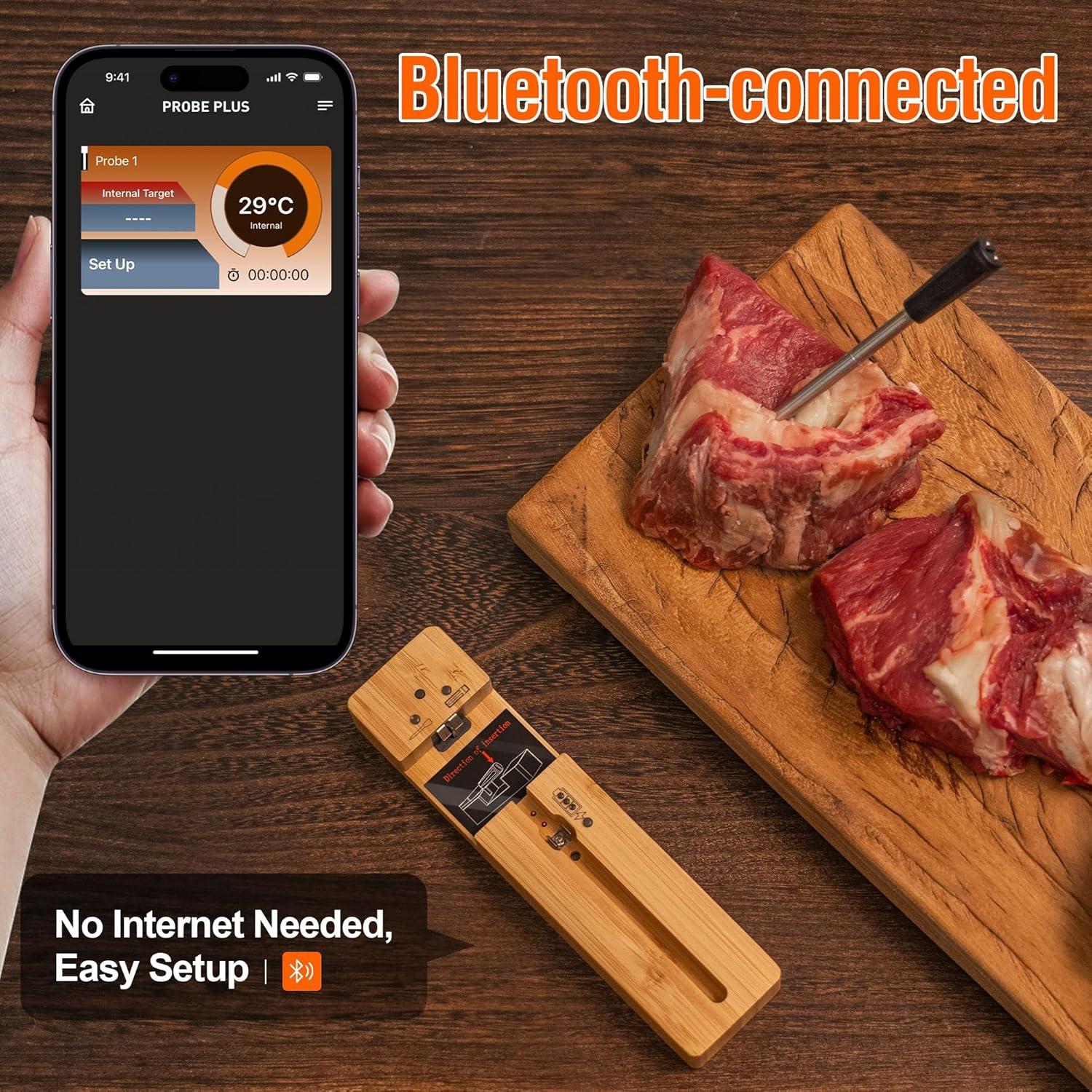 Termómetro de Carne Inalámbrico Bluetooth LFCFORLDX FM200