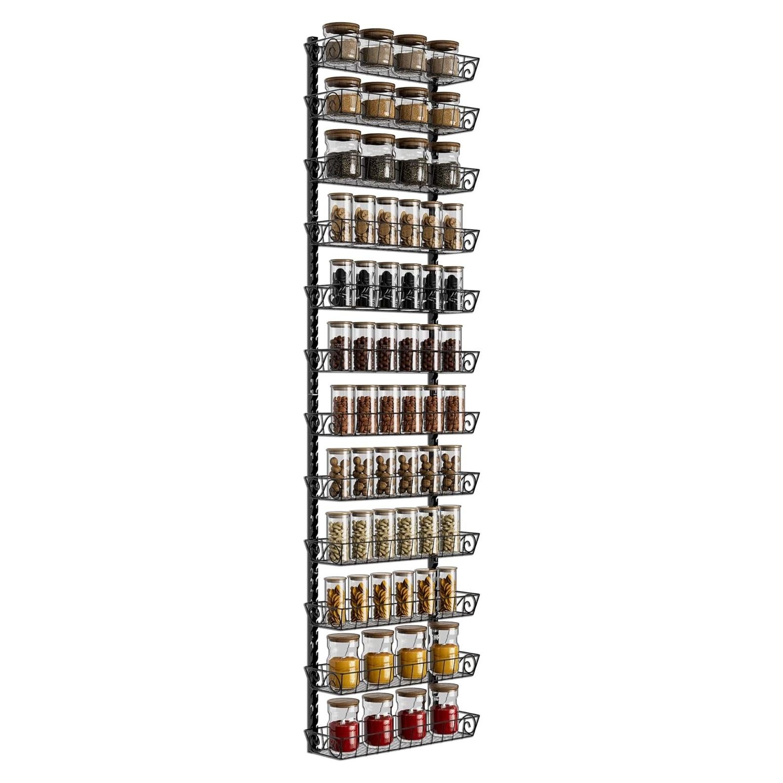 Organizador de Especias Montado en Pared SWOMMOLY 12 Niveles Ajustable