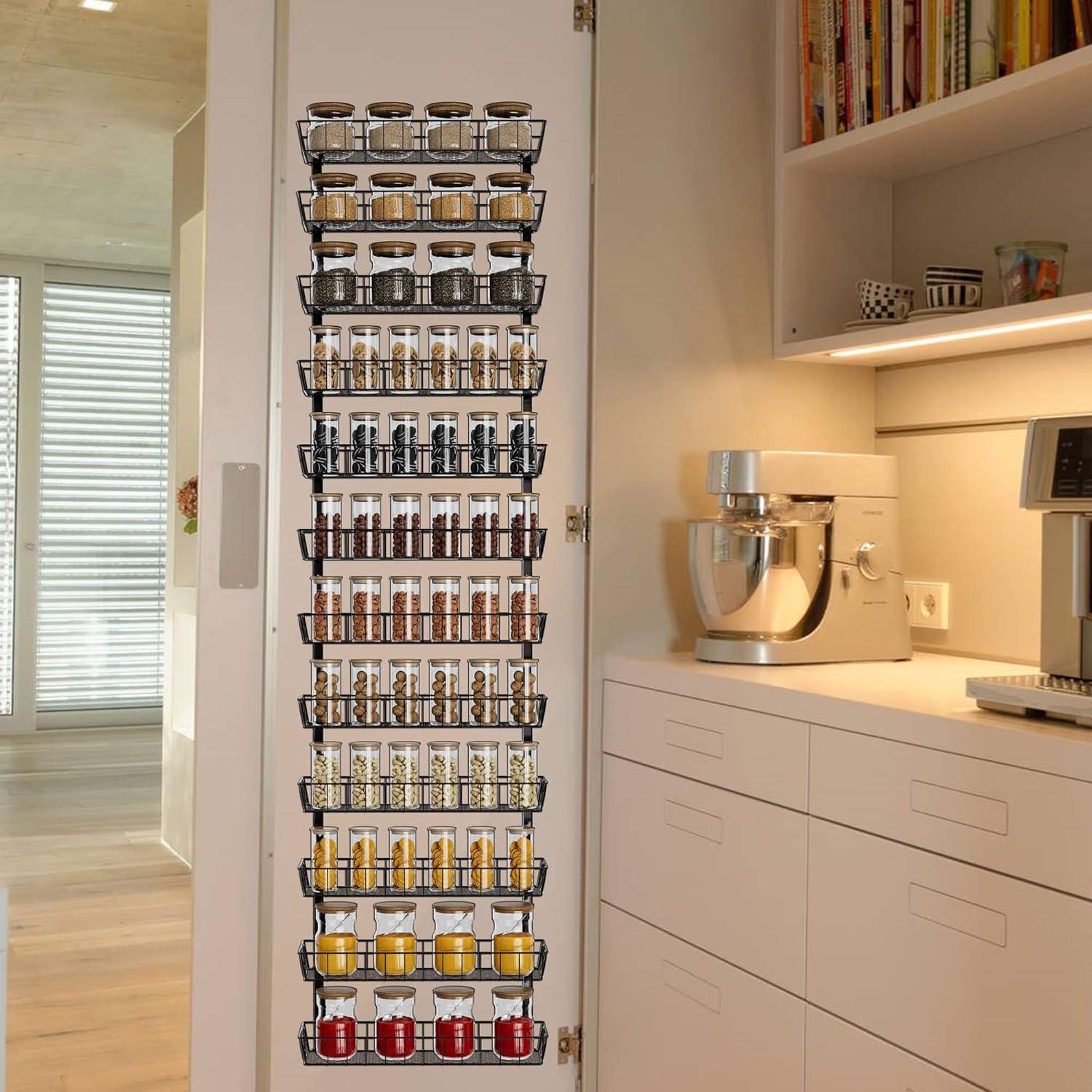 Organizador de Especias Montado en Pared SWOMMOLY 12 Niveles Ajustable