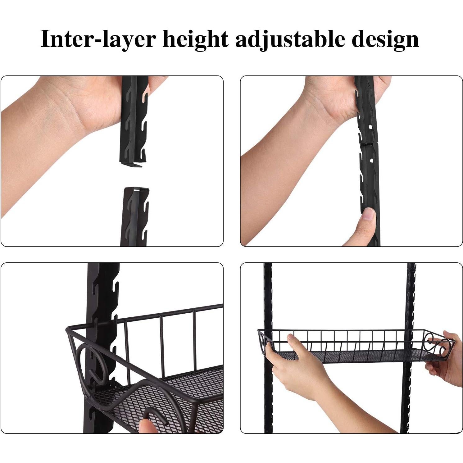 Organizador de Especias Montado en Pared SWOMMOLY 12 Niveles Ajustable