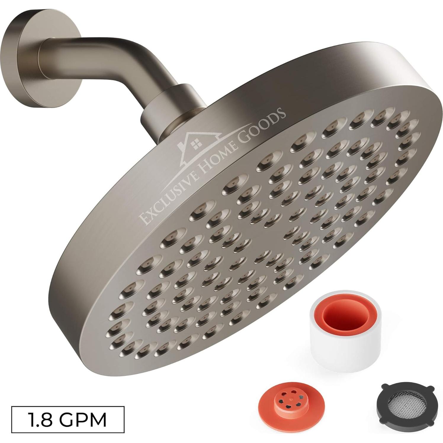 Cabezal de Ducha Heatsistence 6" Alta Presión Cromado ABS