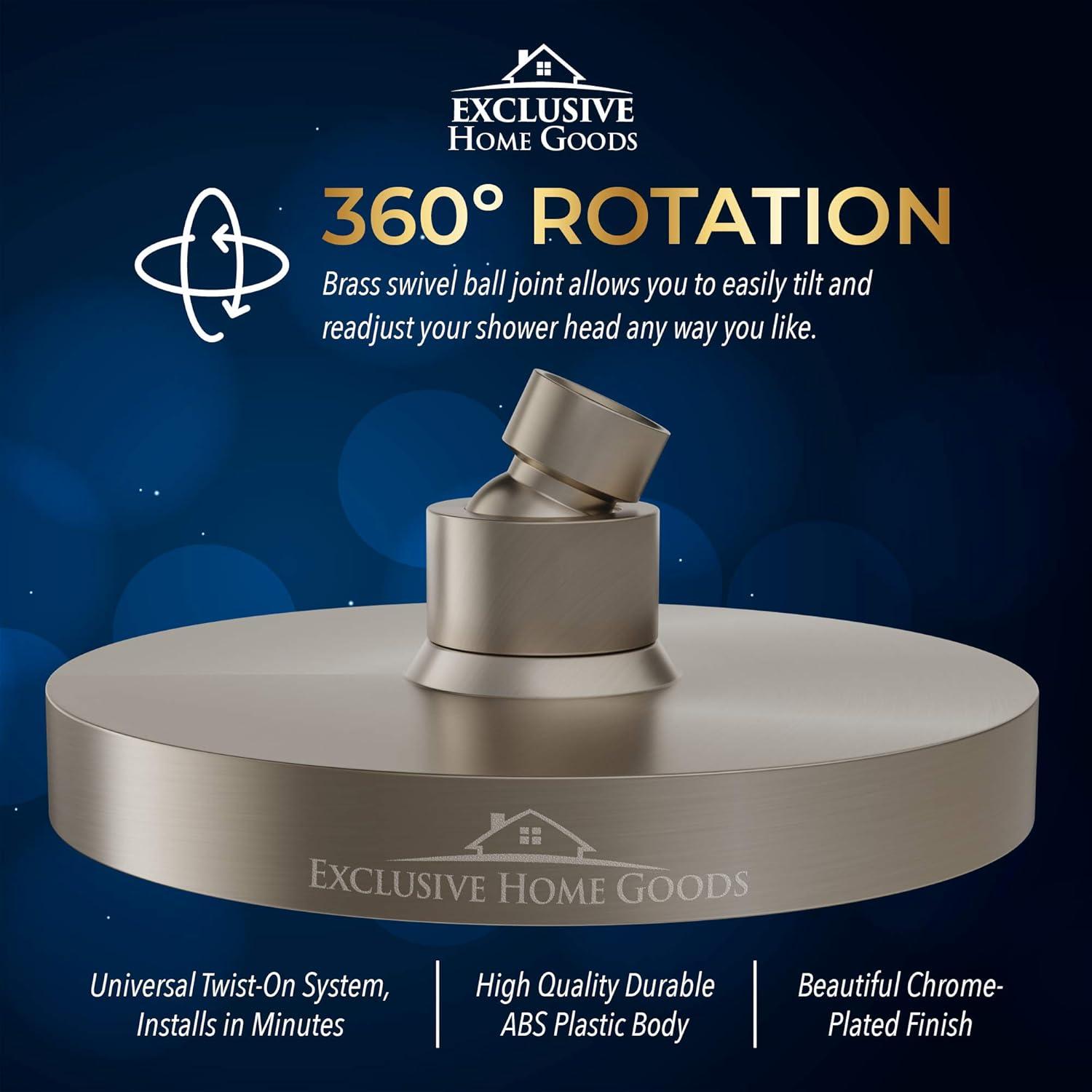 Cabezal de Ducha Heatsistence 6" Alta Presión Cromado ABS