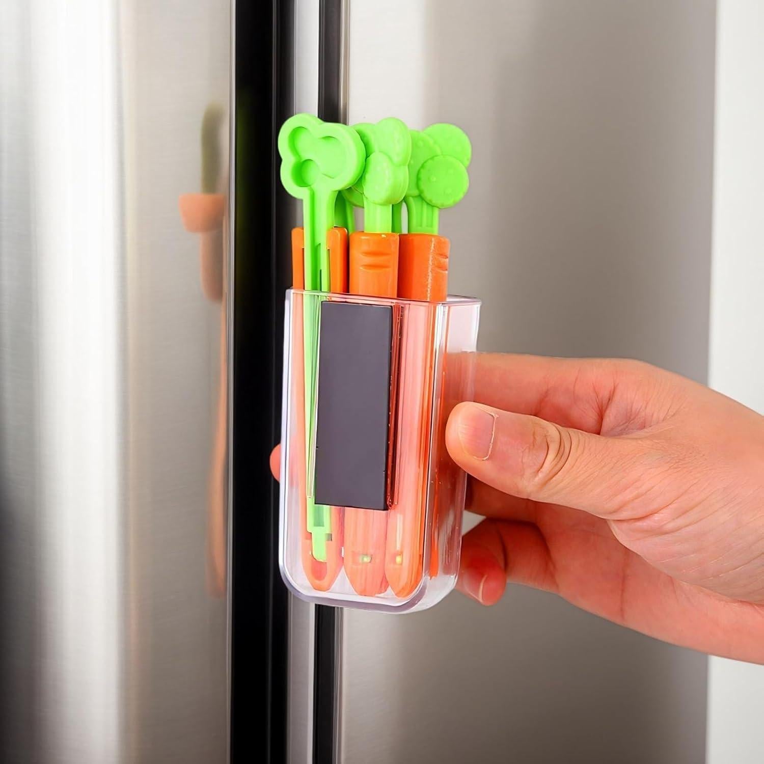 Pinzas para Sellar Alimentos Xingyuexuan - 10 Piezas con Cajas Magnéticas