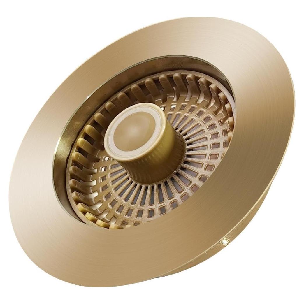 Colador de desagüe de fregadero Whalemon 3 en 1 latón 8.89 cm