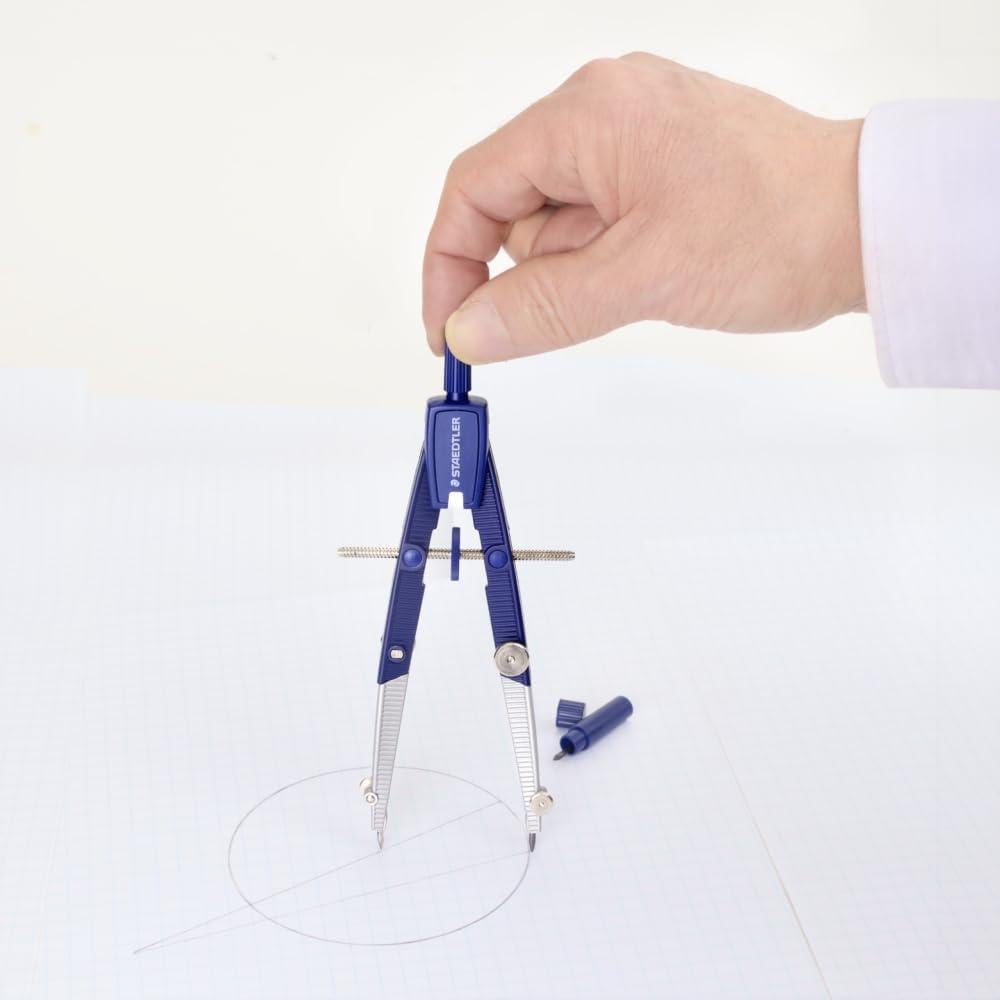 Compás Geométrico Avanzado Staedtler 2 Piezas Azul Plata