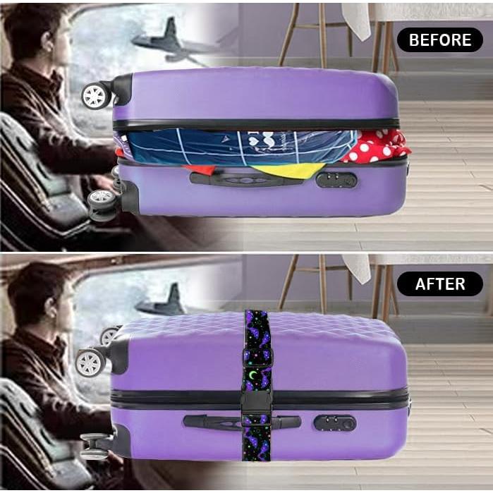 Correa de Equipaje Ajustable Luggitime Murciélagos Estrellas 120-200 cm