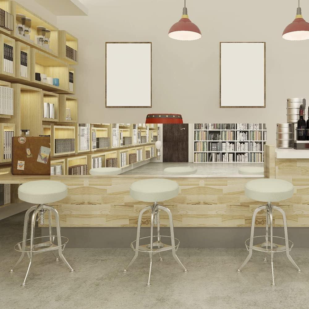 Funda para Taburete BUYUE Redonda 30-36 cm Lavable Beige