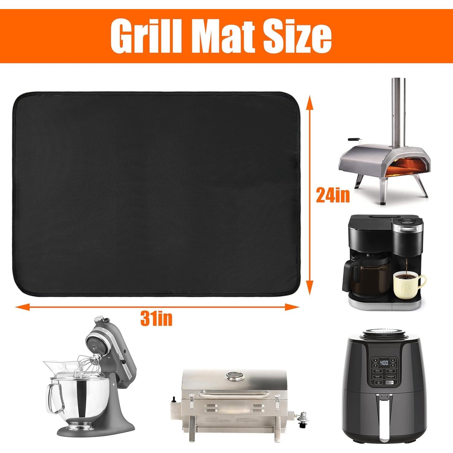 Mats de Grill Amerbro 61x79cm Resistentes al Calor y Agua