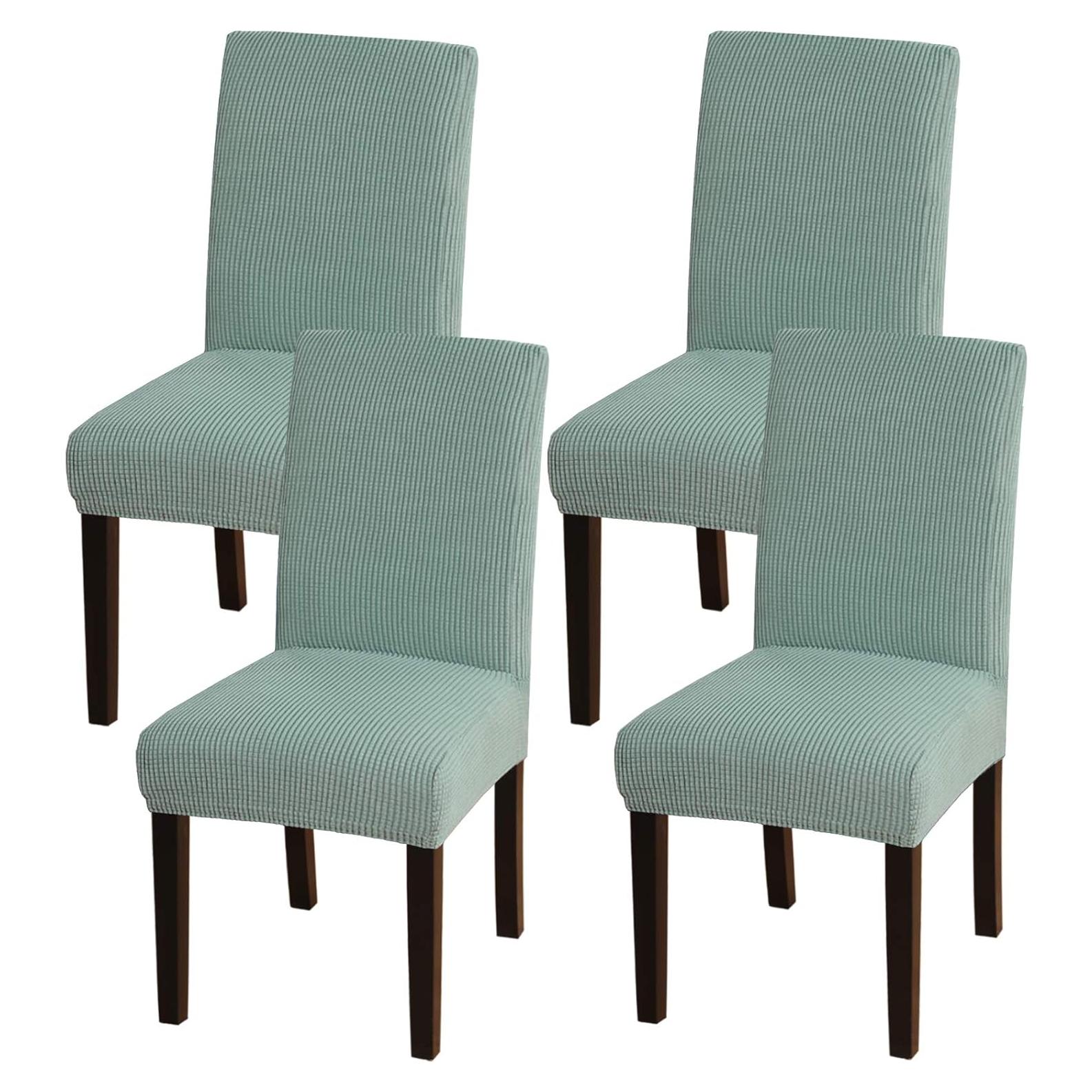 Fundas elásticas para sillas Turquoize 4 piezas Cian Oscuro
