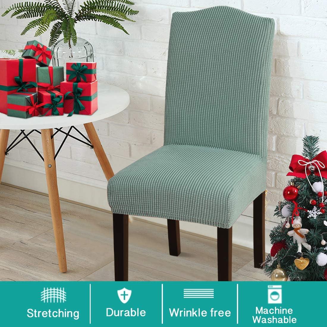 Fundas elásticas para sillas Turquoize 4 piezas Cian Oscuro