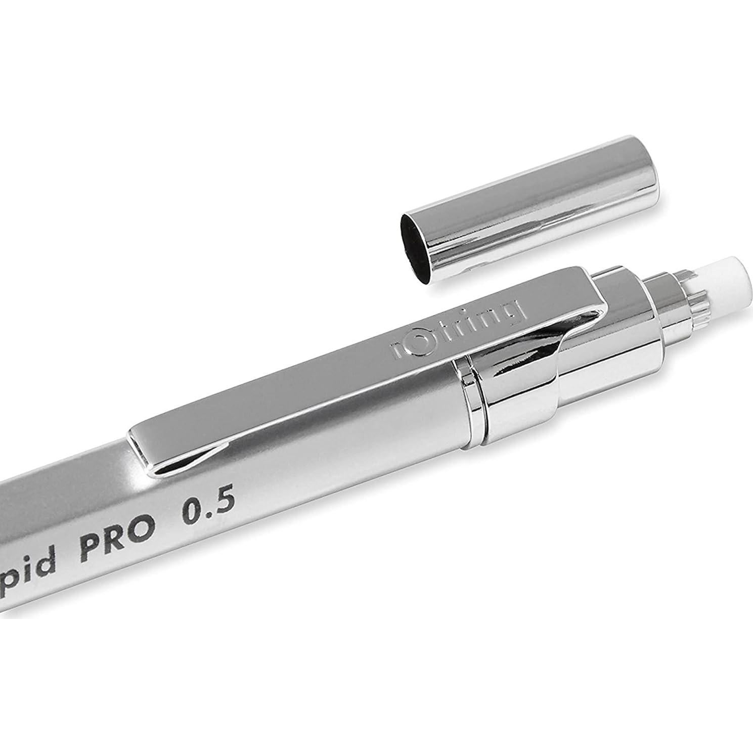 Lápiz Mecánico rOtring Rapid Pro 0.5 mm Plata