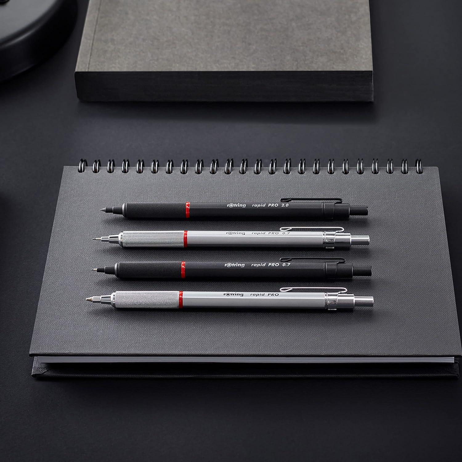 Lápiz Mecánico rOtring Rapid Pro 0.5 mm Plata