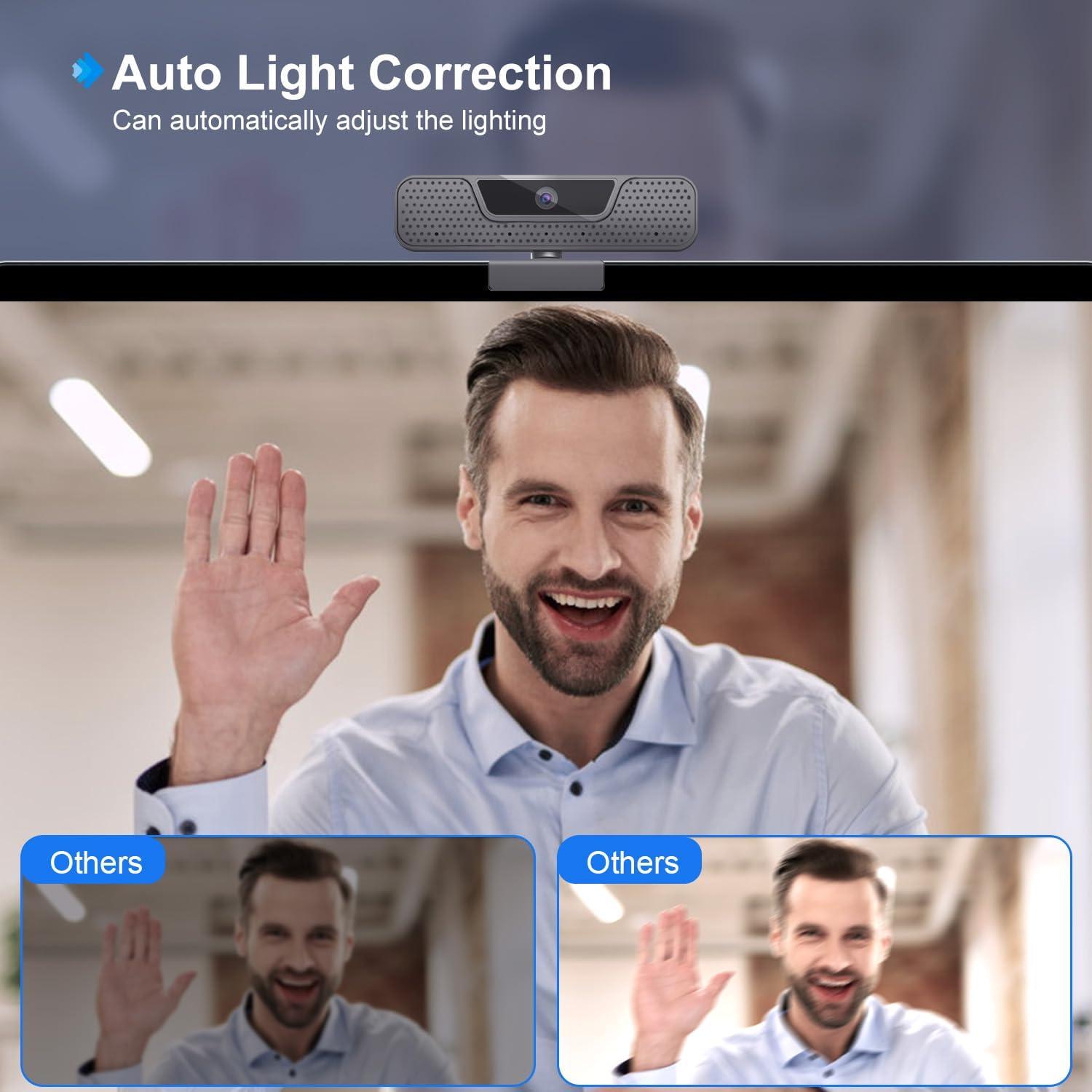 Cámara web 4K ToLuLu H10 con micrófonos y trípode