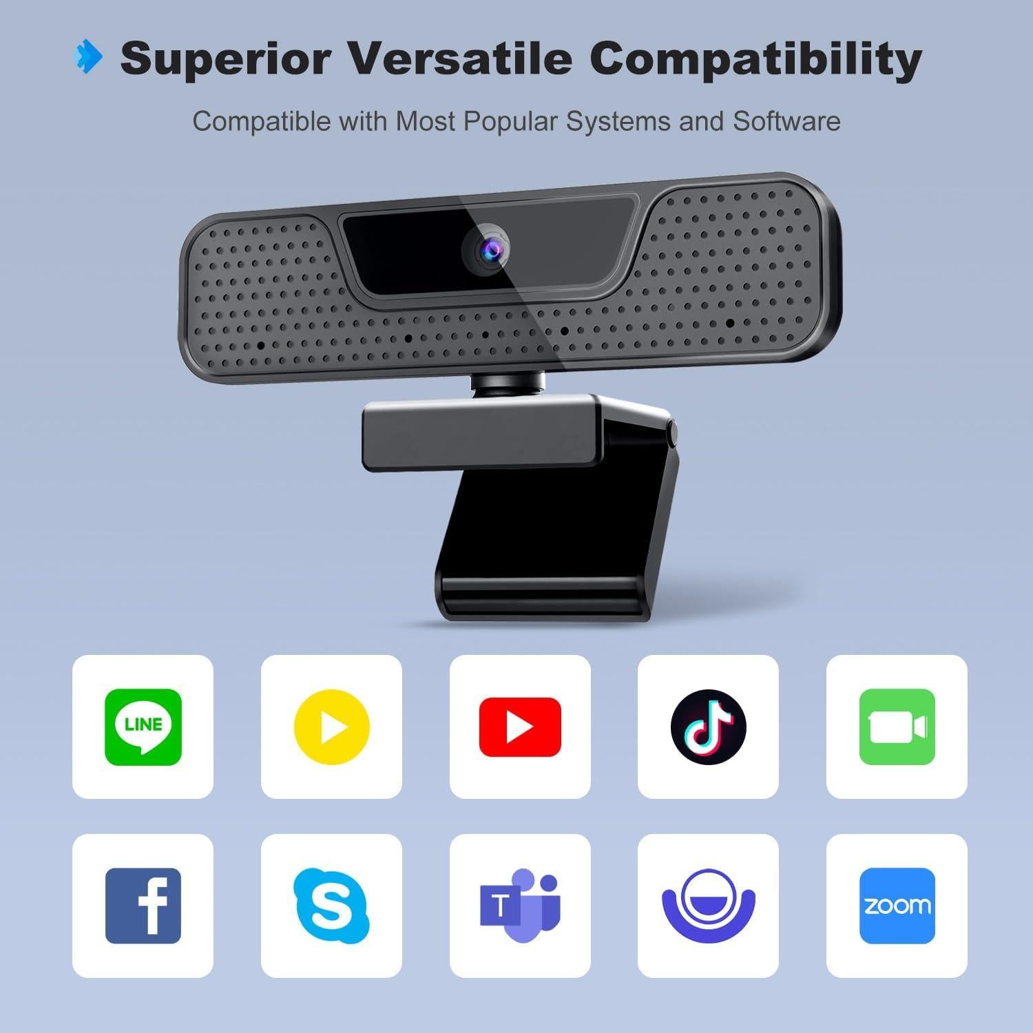 Cámara web 4K ToLuLu H10 con micrófonos y trípode