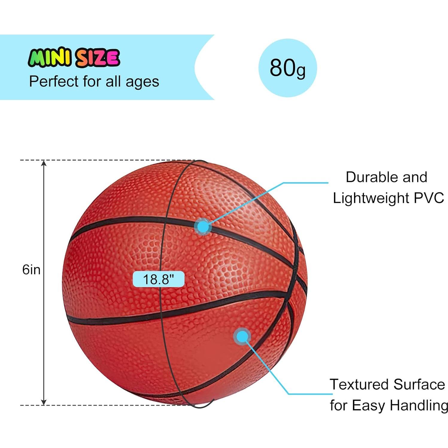 Mini Balones de Baloncesto Iyoyo 3 Piezas 15 cm con Bomba