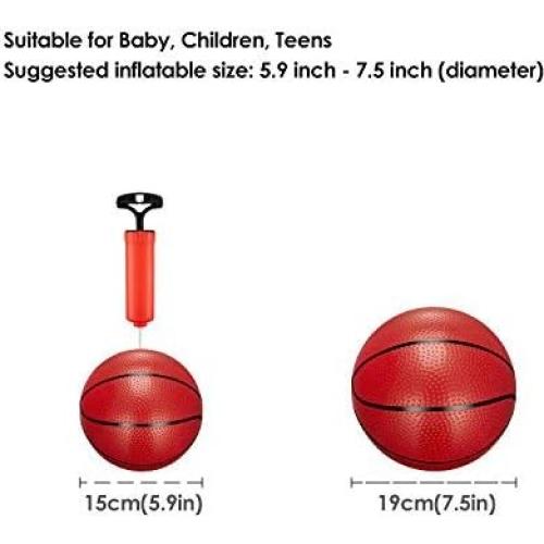 Mini Balones de Baloncesto Iyoyo 3 Piezas 15 cm con Bomba