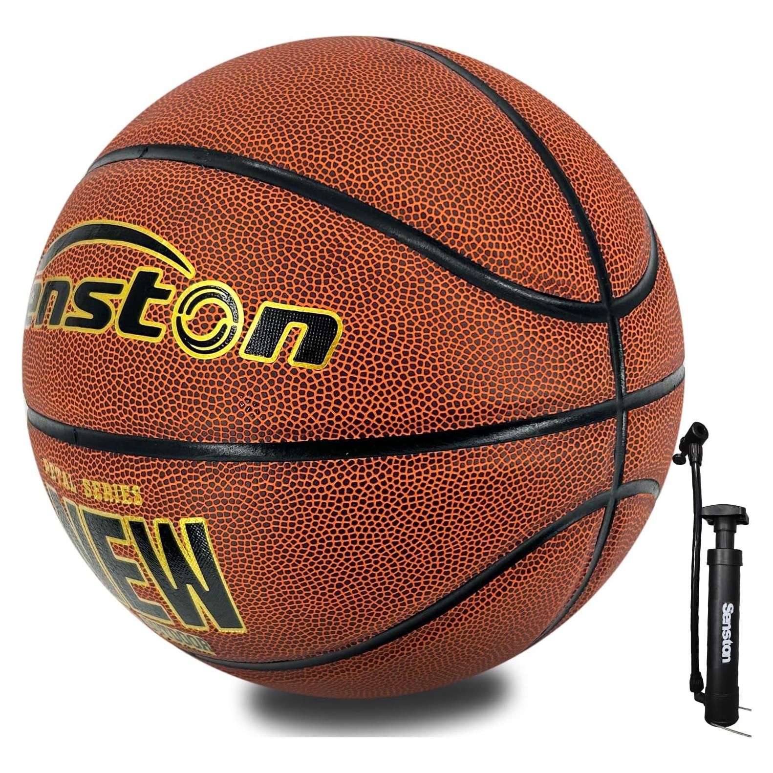 Balón de Baloncesto Senston Tamaño 7 Cuero Interior/Exterior