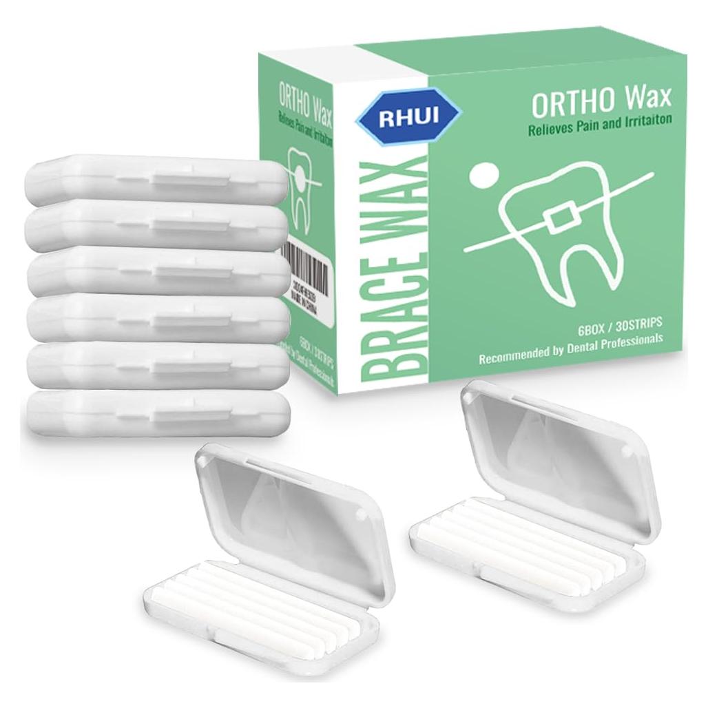 Cera Ortodóntica Dental RHUI para Brackets Sin Fragancia 6 Paquete