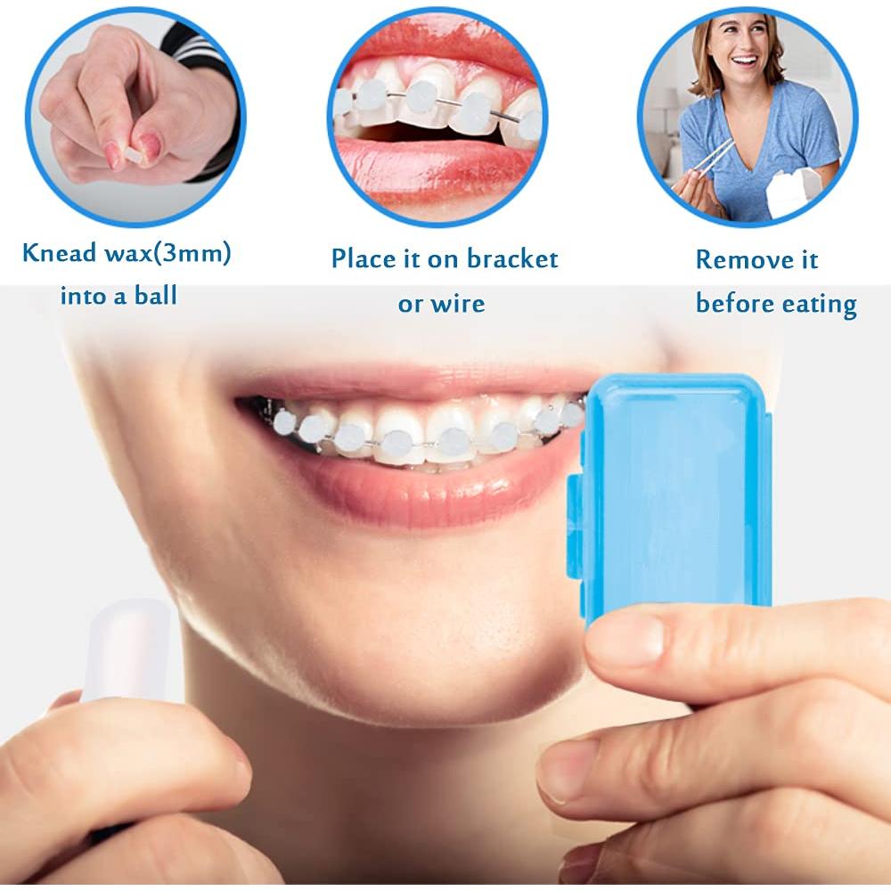 Cera Ortodóntica Dental RHUI para Brackets Sin Fragancia 6 Paquete