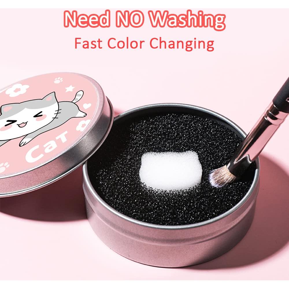 Limpiador de Brochas de Maquillaje Ideal Swan - 4 Esponjas Stipple