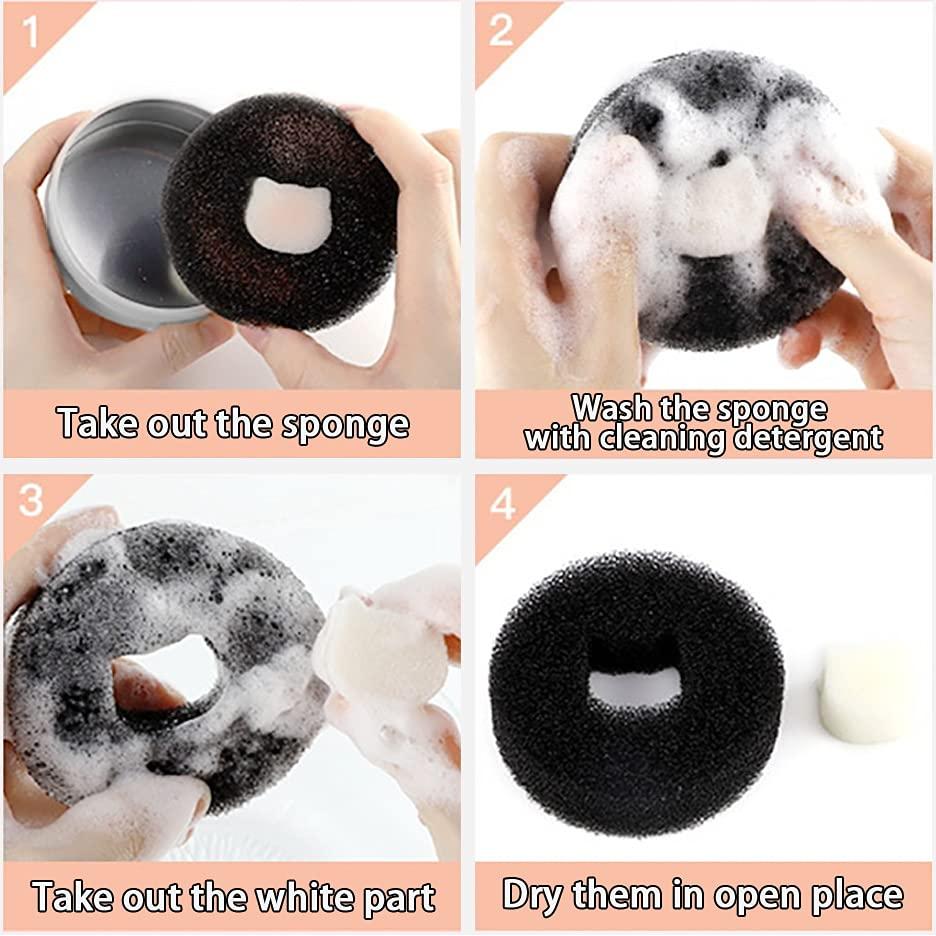 Limpiador de Brochas de Maquillaje Ideal Swan - 4 Esponjas Stipple