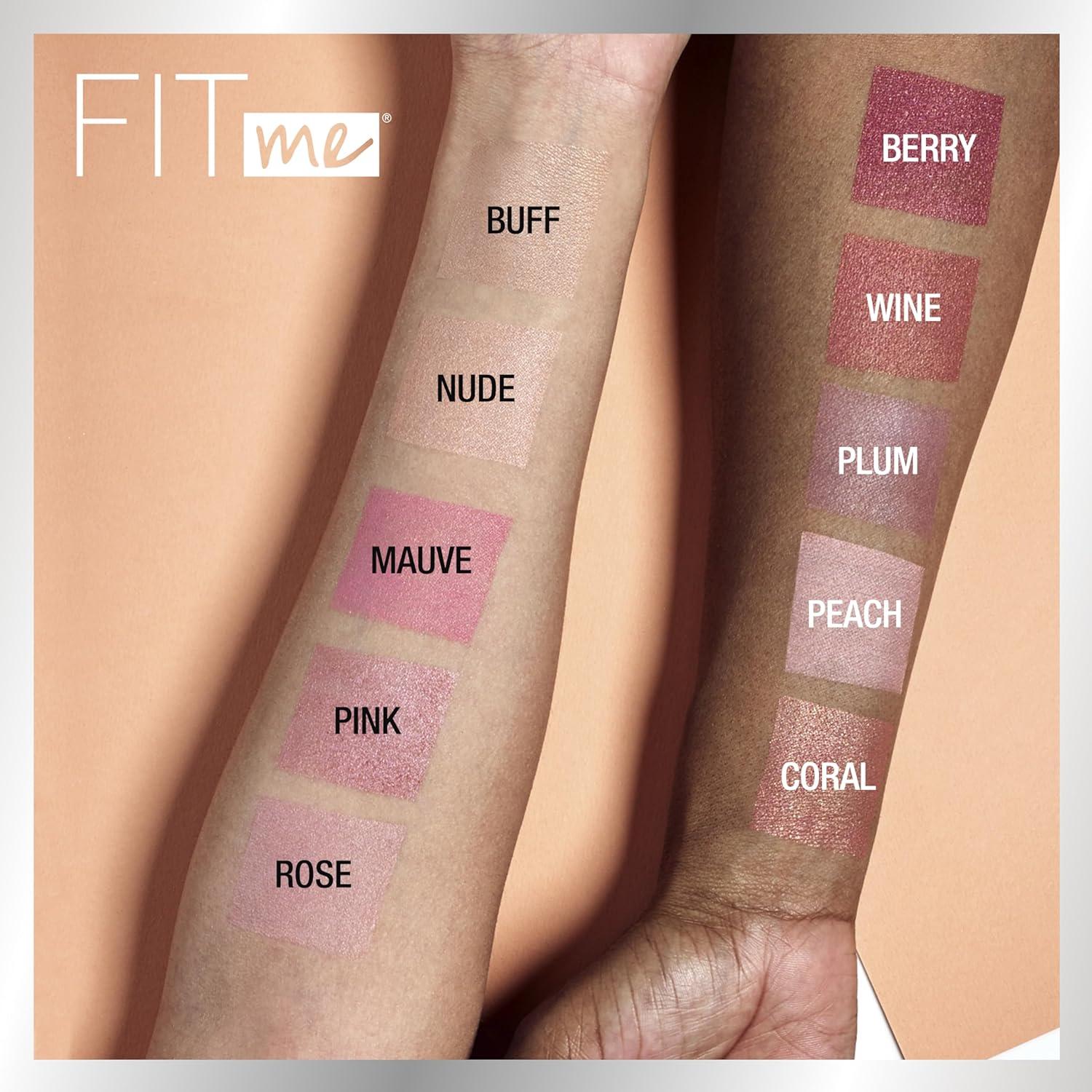 Rubor Maybelline Fit Me 10 Buff, Ligero y Mezclable, 22.68g
