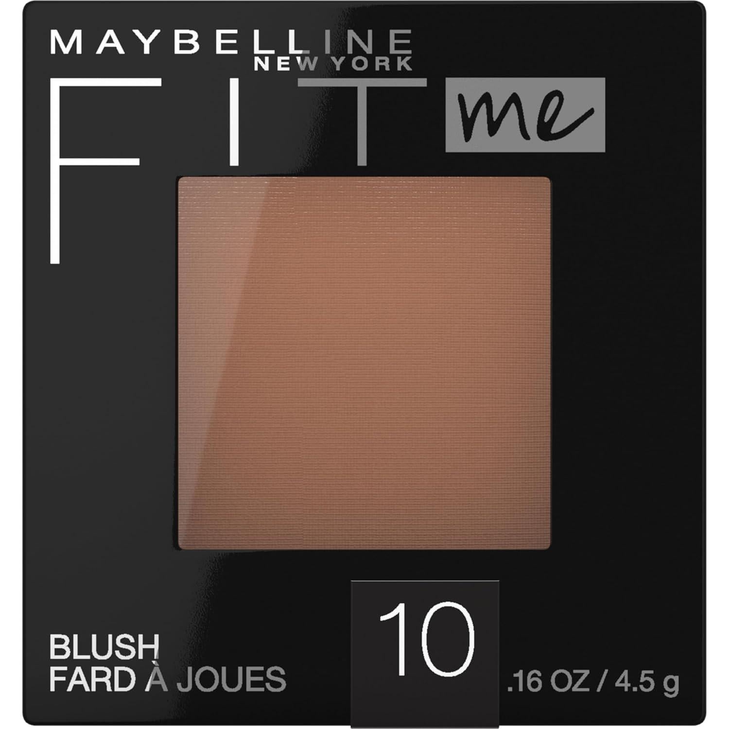 Rubor Maybelline Fit Me 10 Buff, Ligero y Mezclable, 22.68g