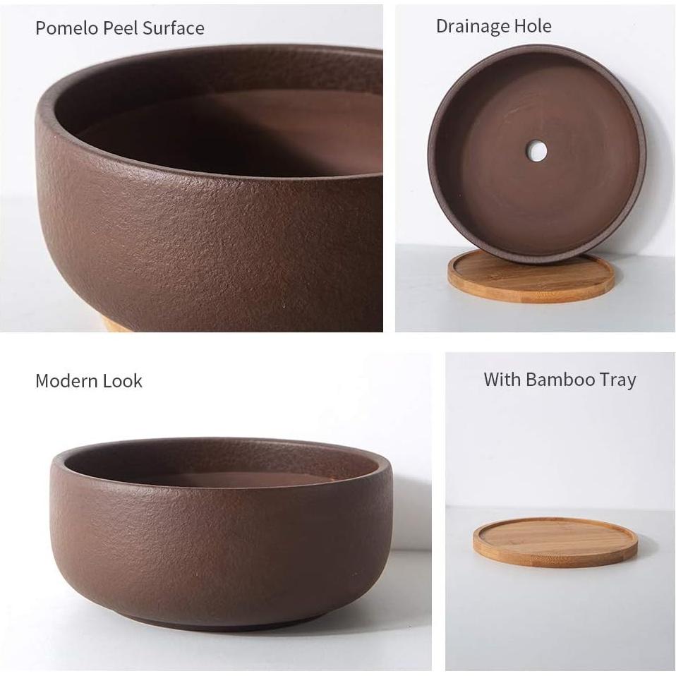 Maceta de Terracota SQOWL 20 cm Redonda con Drenaje