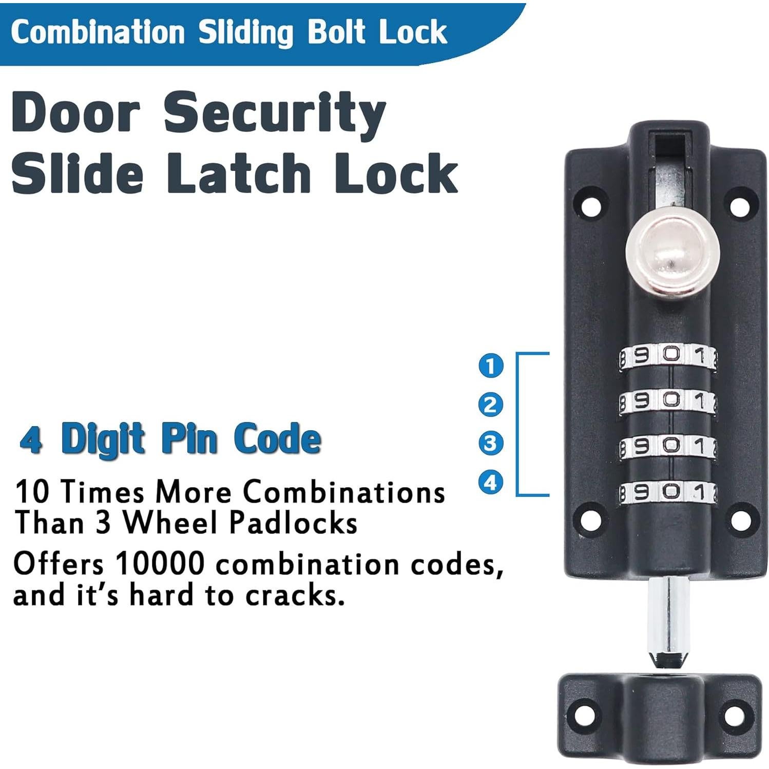 Cerradura de seguridad V·RESOURCING 4 dígitos para puertas