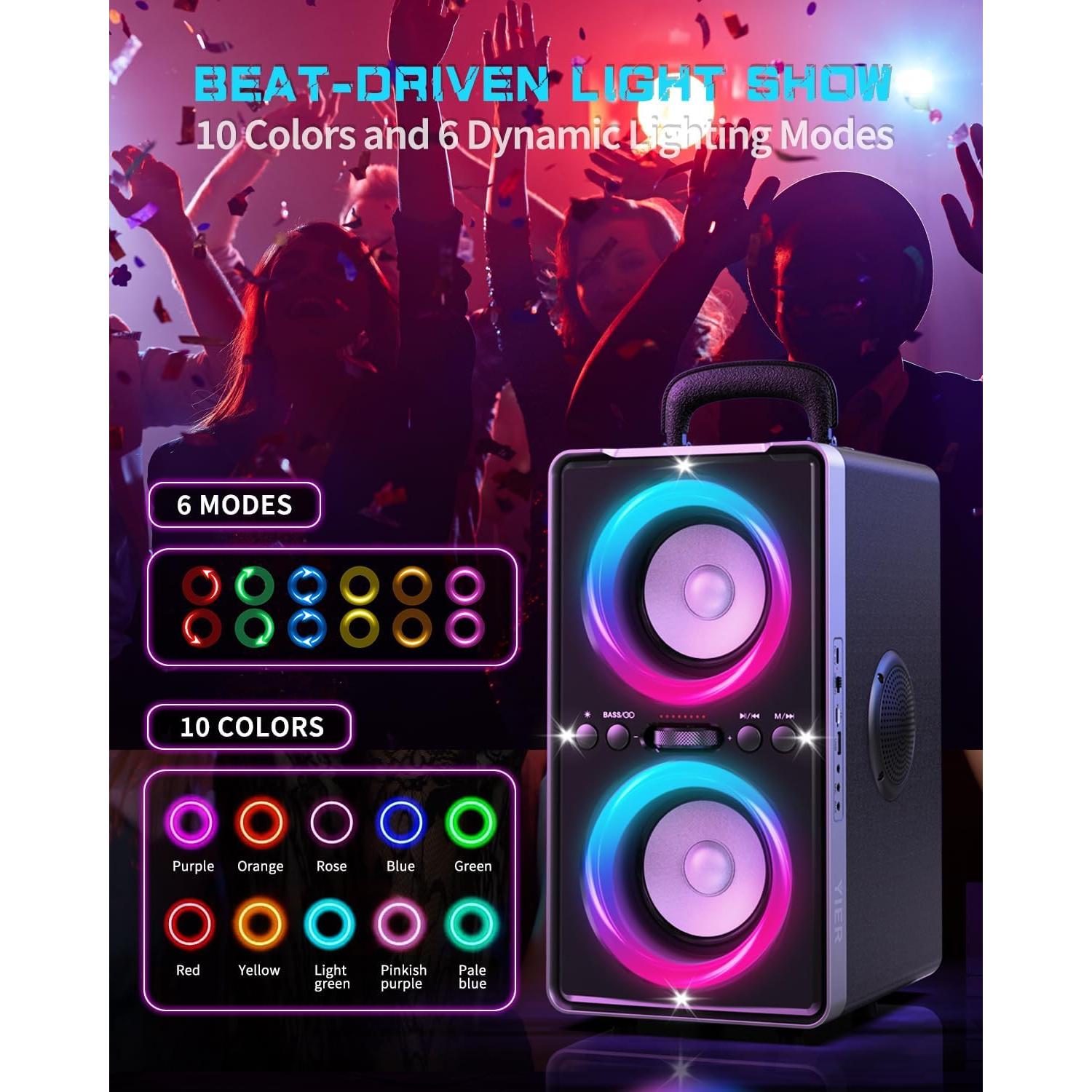 Altavoz Bluetooth YIER BB-05 200W Subwoofer Inalámbrico