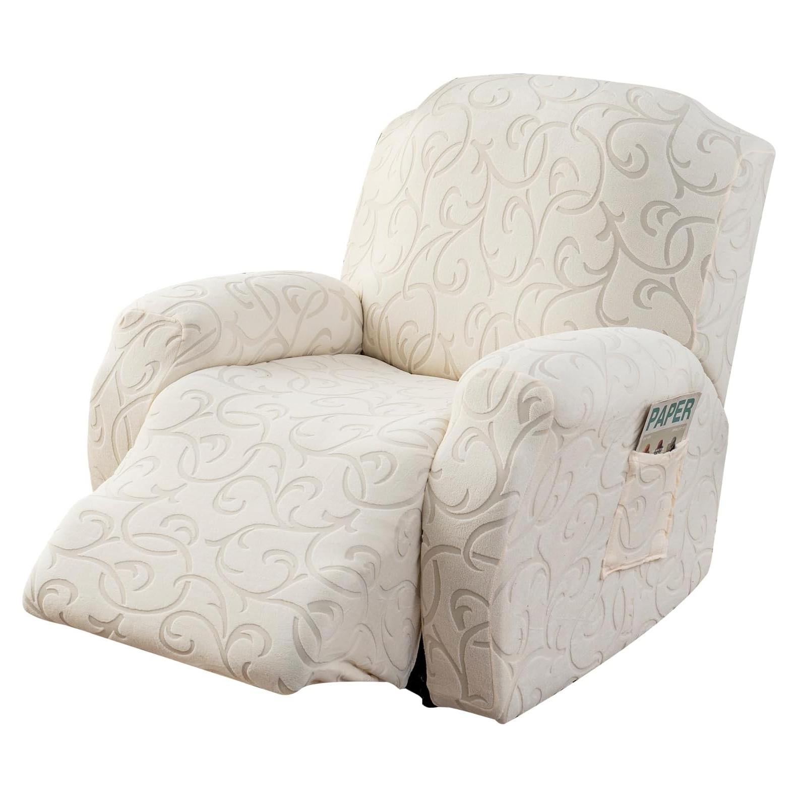 Funda de Sofá Reclinable 4 Piezas YUEANG Beige Lavable