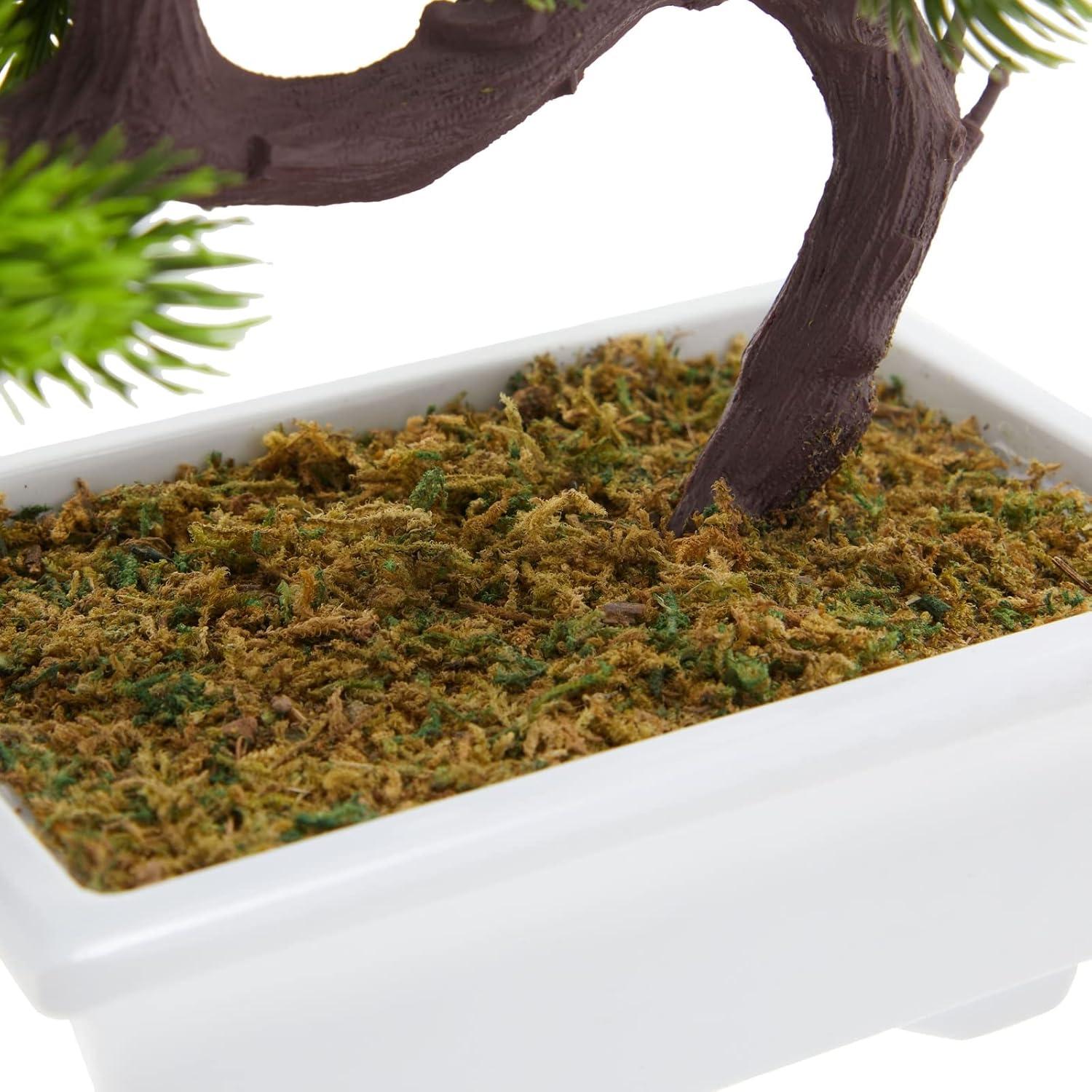 Bonsai Artificial Juvale Pino Japonés en Maceta Blanca