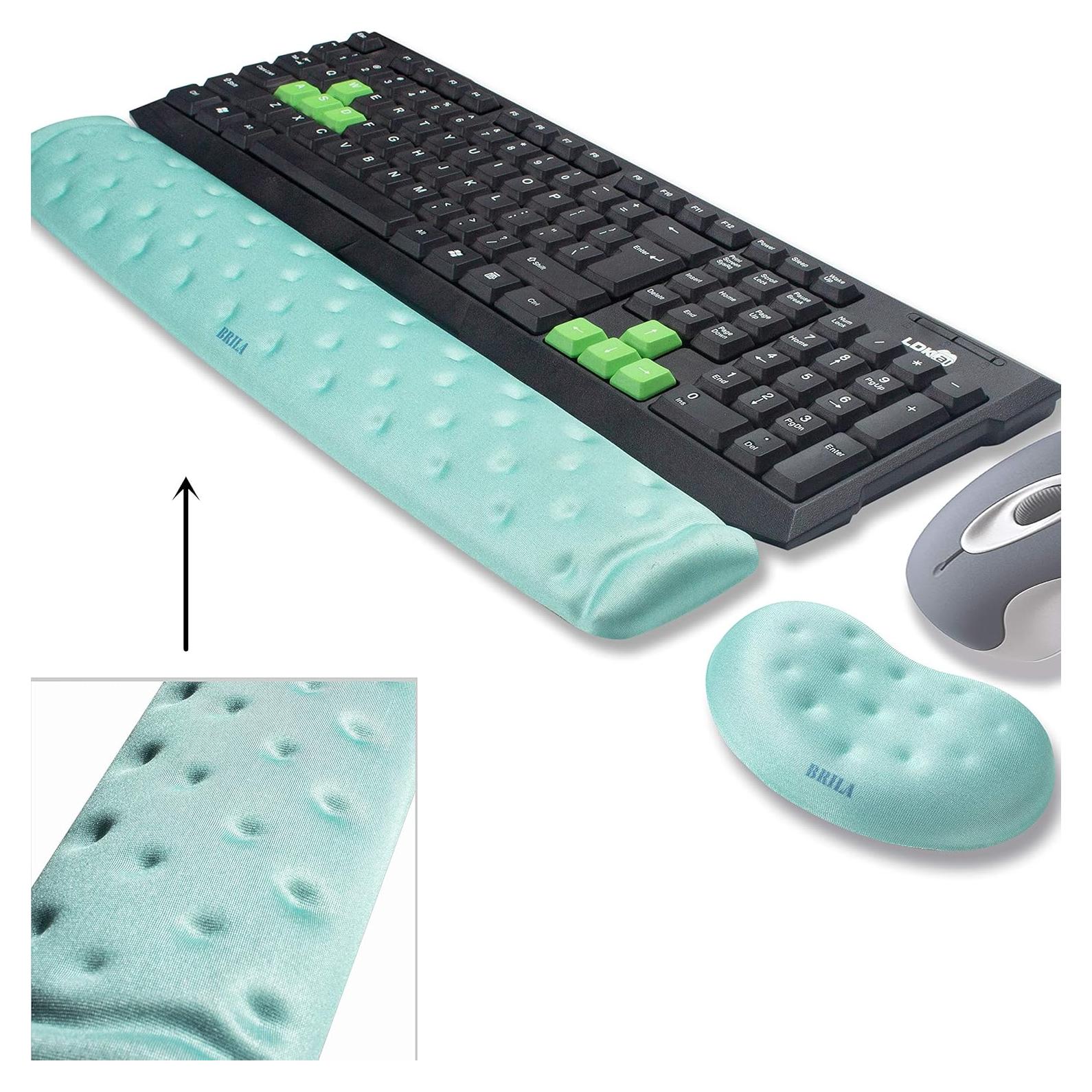 Almohadilla de Soporte para Muñeca BRILA Aguamarina Ergonómica