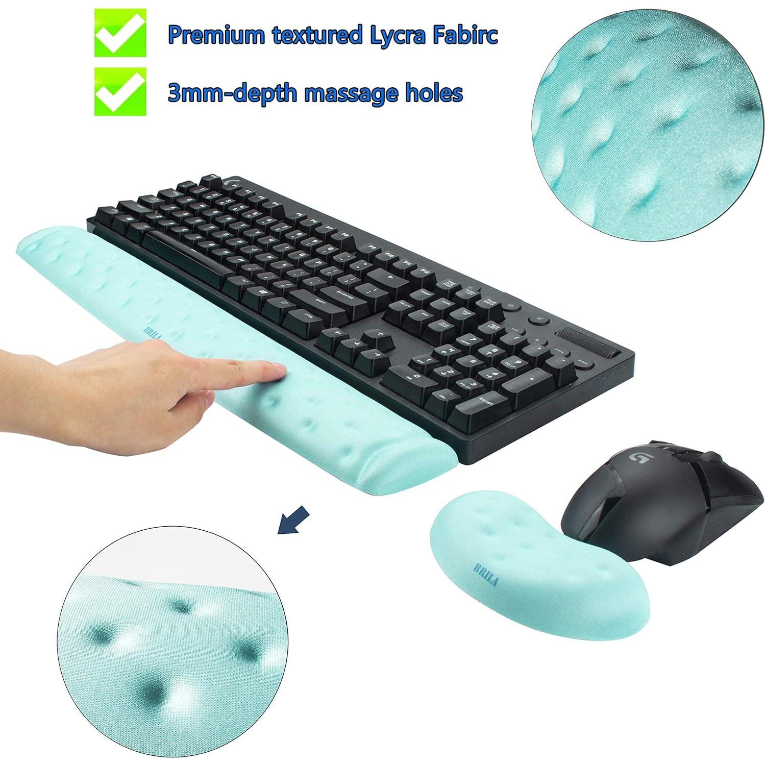 Almohadilla de Soporte para Muñeca BRILA Aguamarina Ergonómica