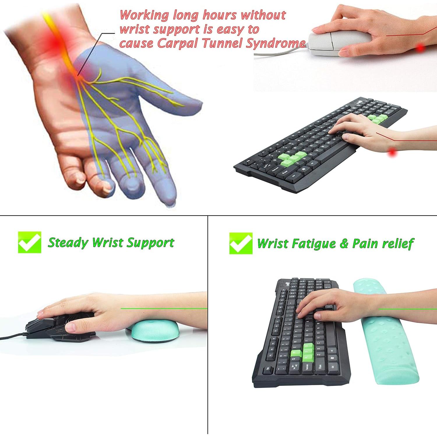 Almohadilla de Soporte para Muñeca BRILA Aguamarina Ergonómica