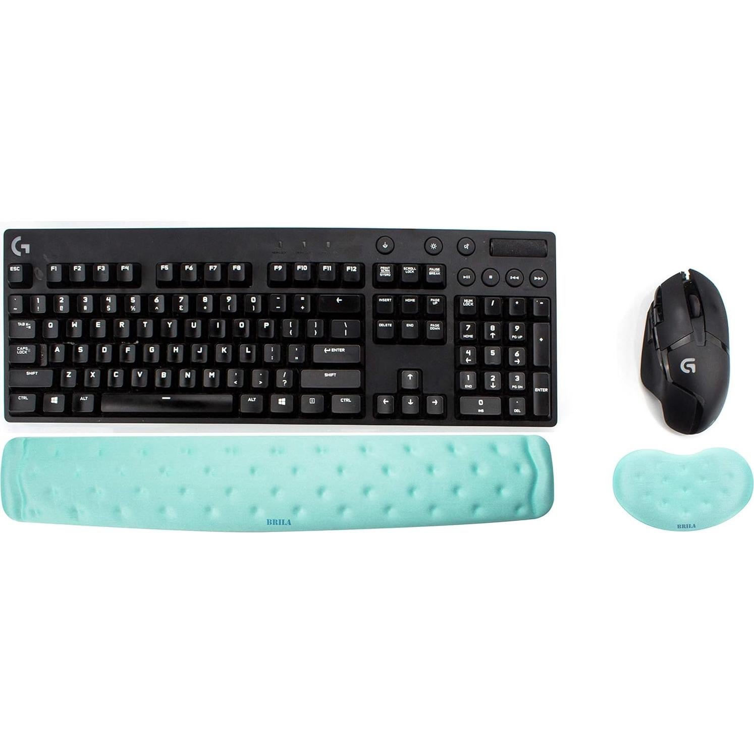 Almohadilla de Soporte para Muñeca BRILA Aguamarina Ergonómica