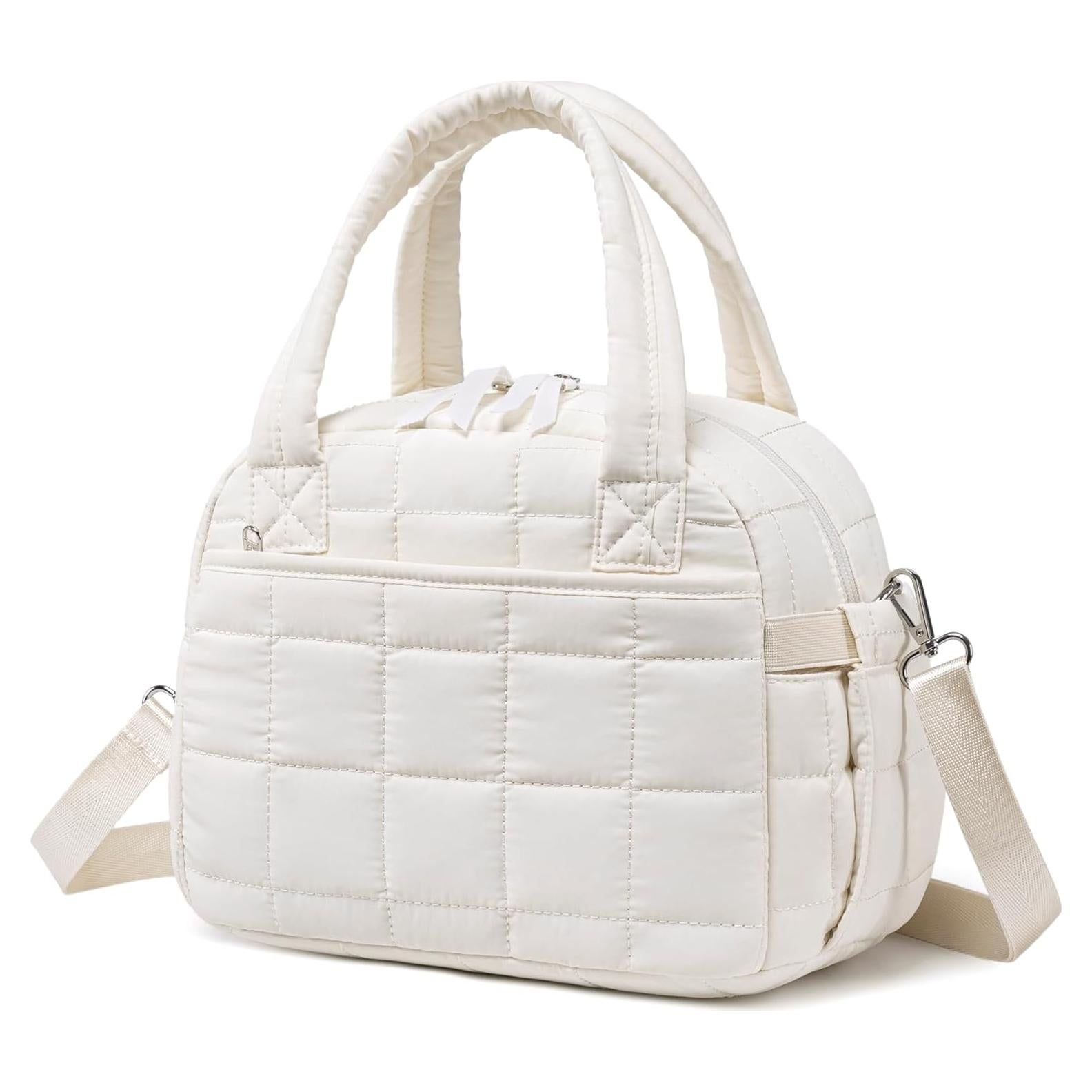 Bolsa de Almuerzo Acolchada LEDAOU Beige 10L con Correa Ajustable