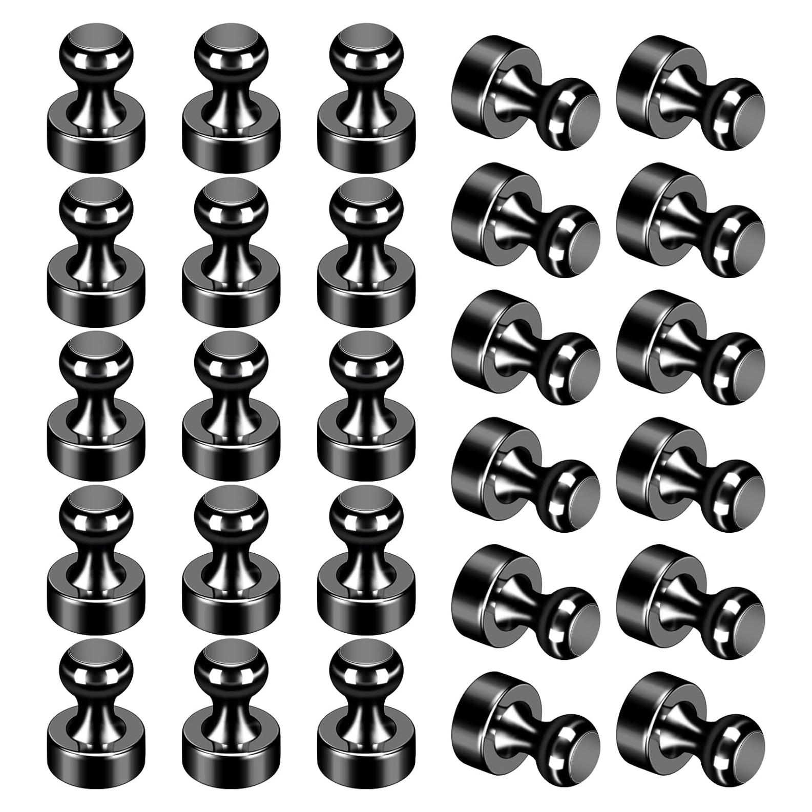 Paquete de 24 imanes de nevera GOOZADA negros fuertes