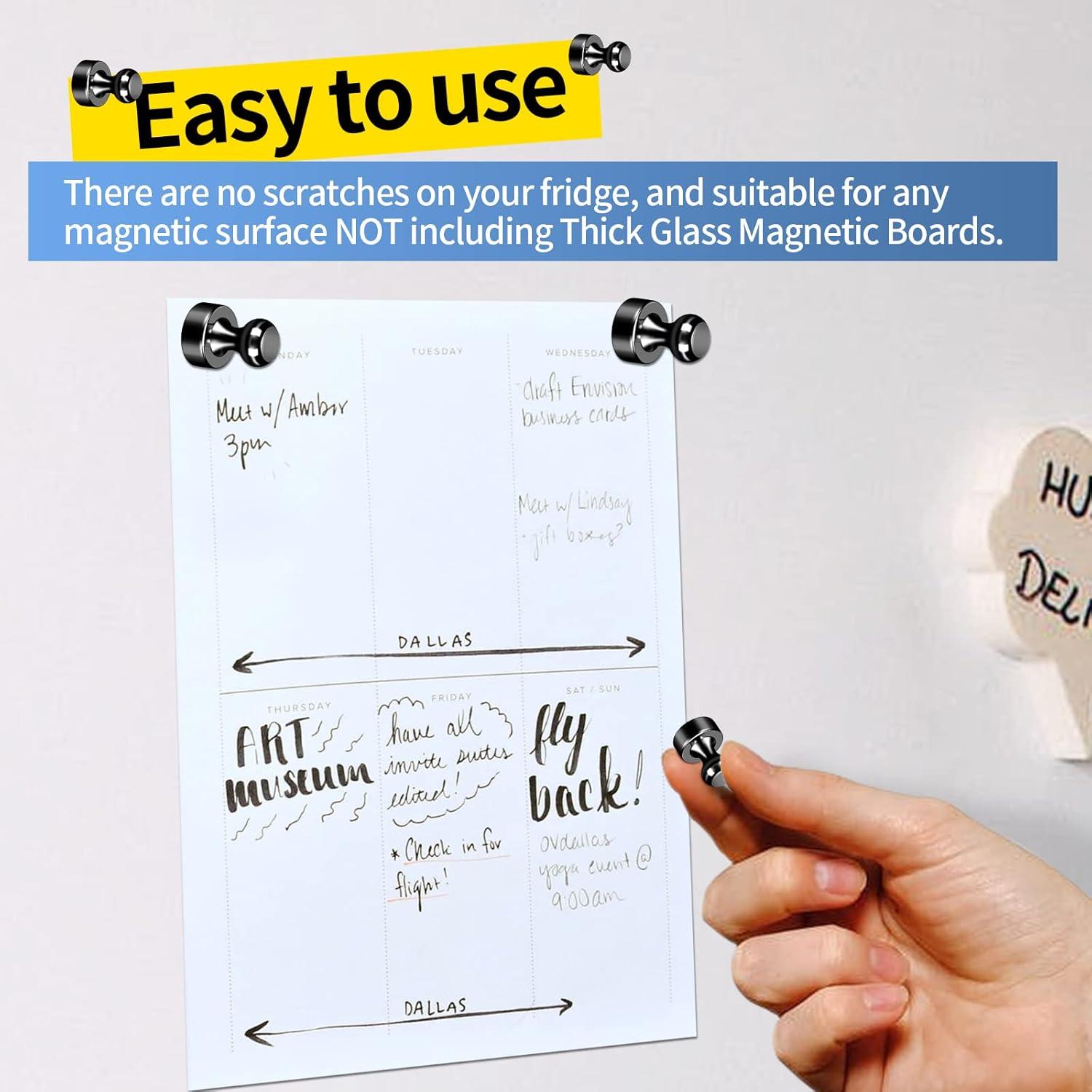 Paquete de 24 imanes de nevera GOOZADA negros fuertes