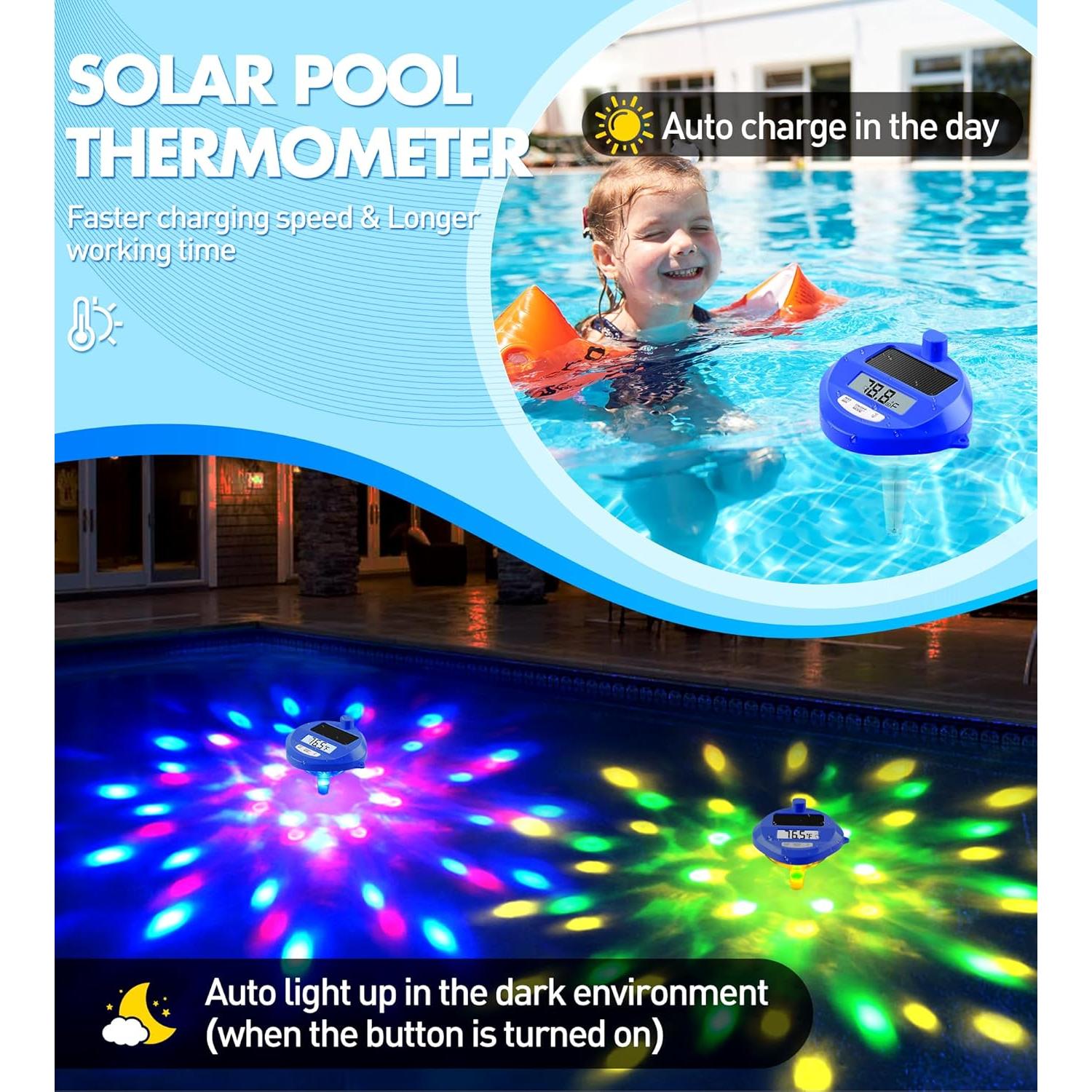 Termómetro de piscina digital solar DeeprBlu SL913_D azul