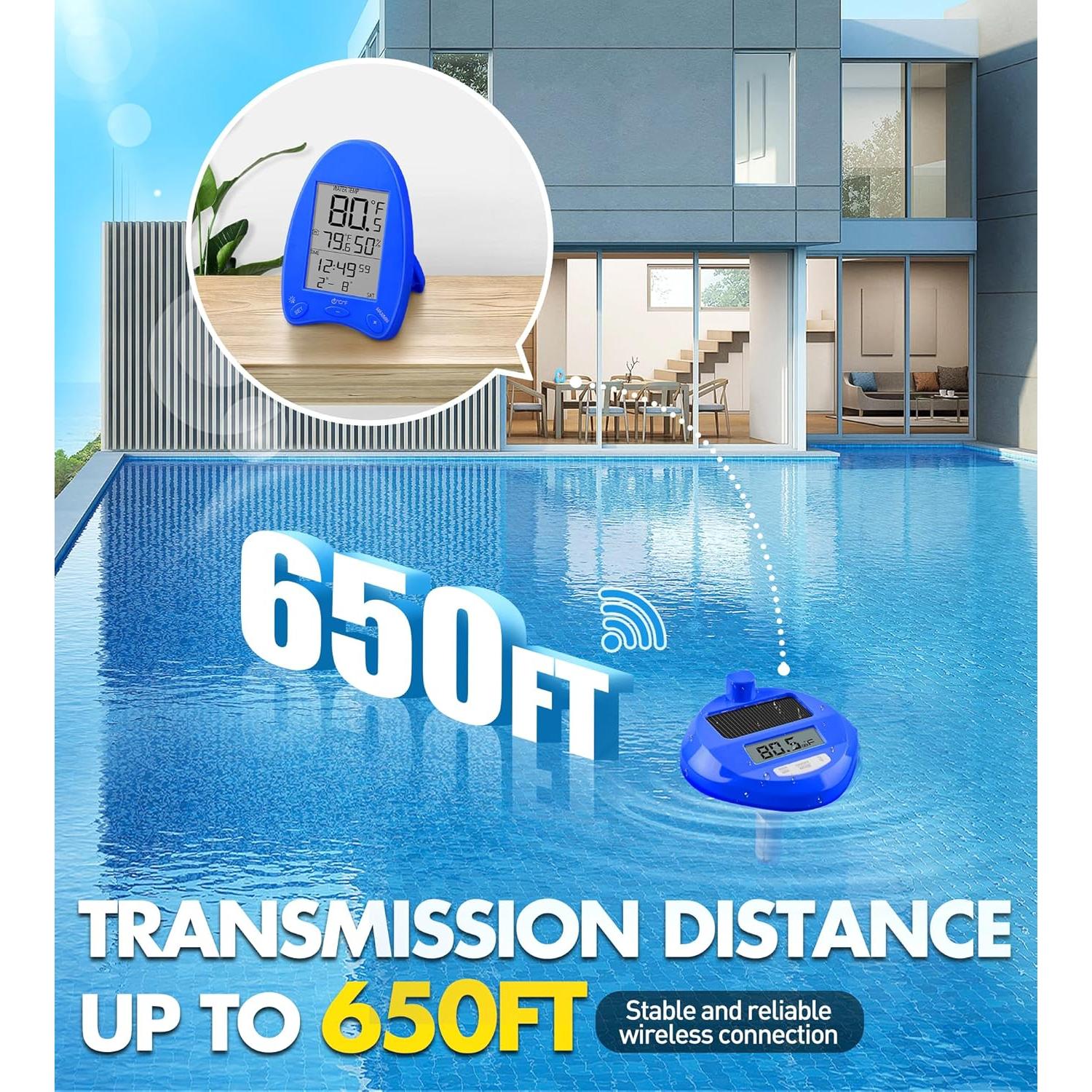 Termómetro de piscina digital solar DeeprBlu SL913_D azul