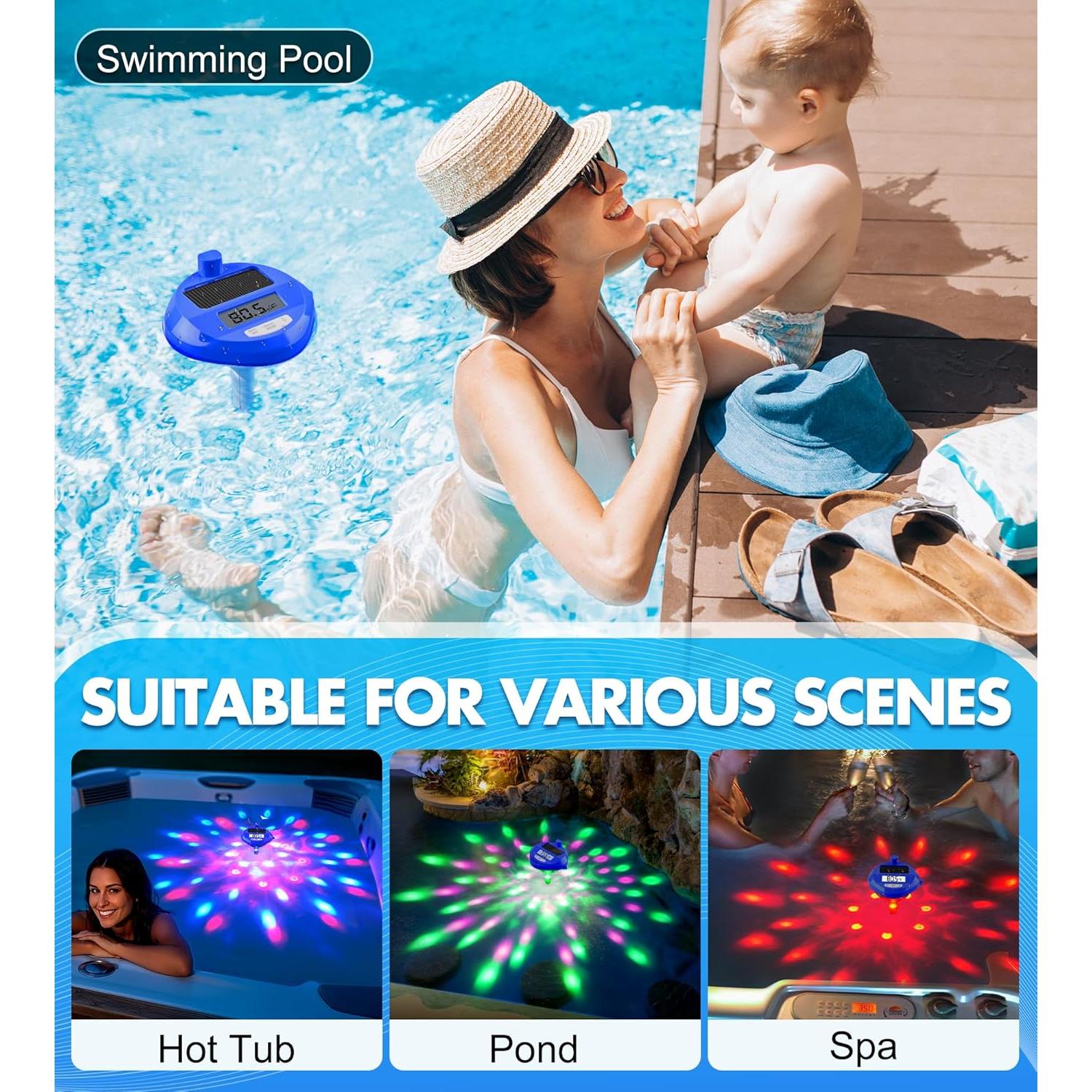 Termómetro de piscina digital solar DeeprBlu SL913_D azul