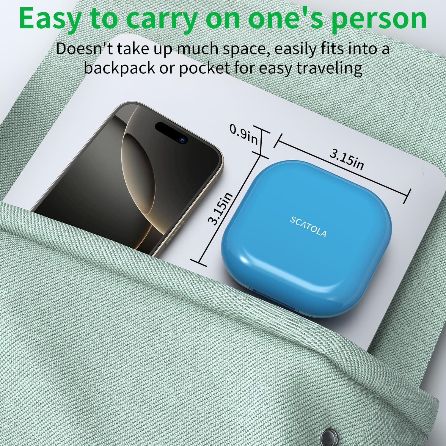 Organizador de Pastillas TecQach Rosa 4 Compartimentos Portátil