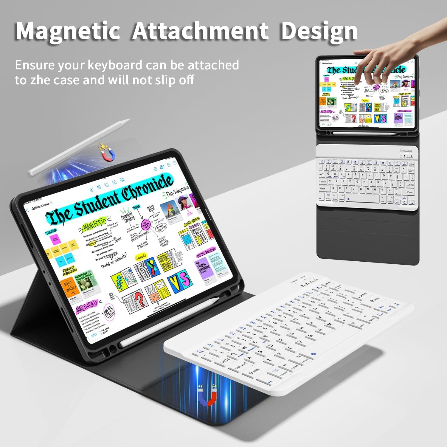 Funda de teclado Bluetooth GKABXY para iPad Pro 11" 2018-2022