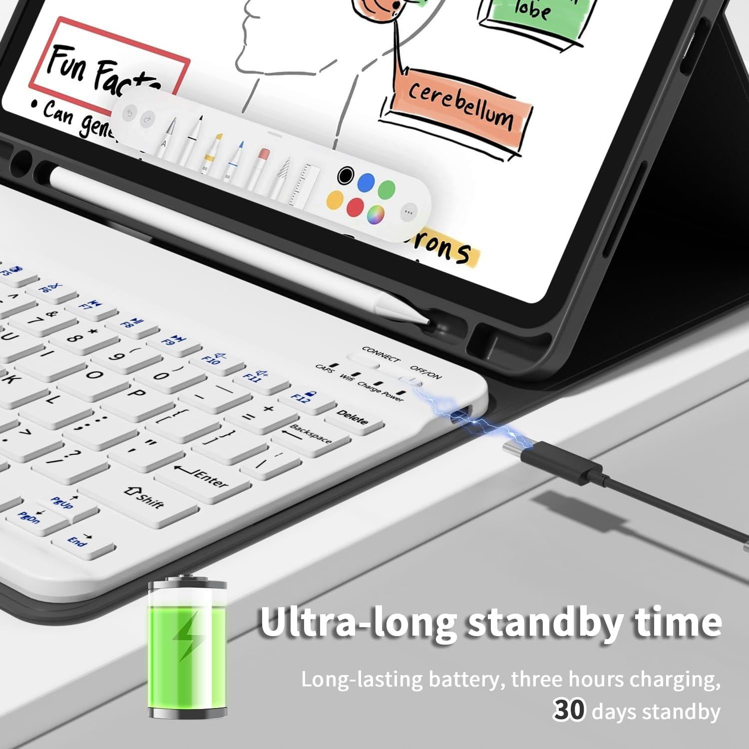 Funda de teclado Bluetooth GKABXY para iPad Pro 11" 2018-2022