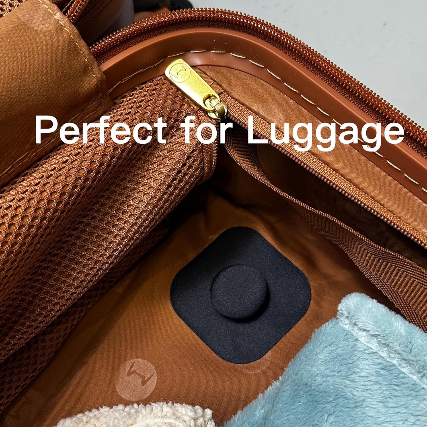 【2 Pack】 Brujula for AirTag Fabric Mount, Hidden & Secure, AirTag Case with 3M Adhesive Sticker, Cover for Glucose Monitor Sensor, Air Tag Holder for Luggage, Wallet, Bag, Jacket