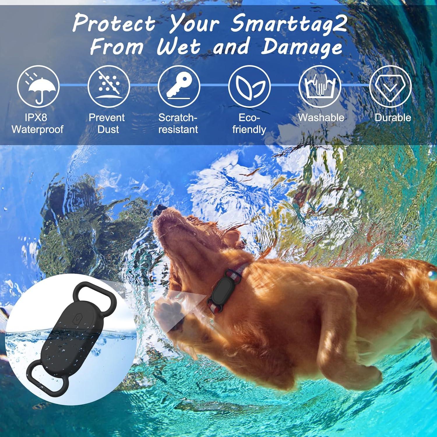 Soporte de Collar para Perro Meliya 2 Paquetes Funda SmartTag2