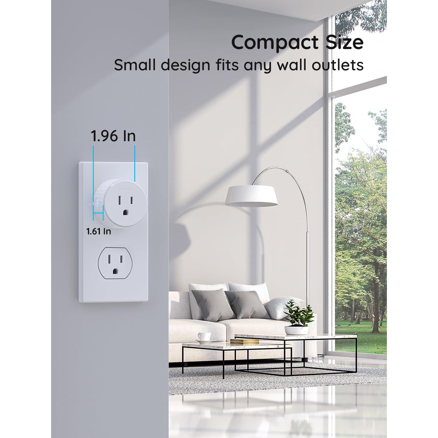 Enchufe Inteligente Govee B5081 WiFi Control por Voz 4 Pzas