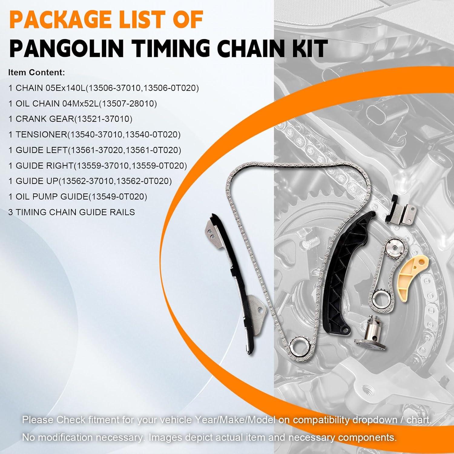 Kit de Cadena de Tiempo PANGOLIN 13506-37010 para Scion, Corolla, Vibe