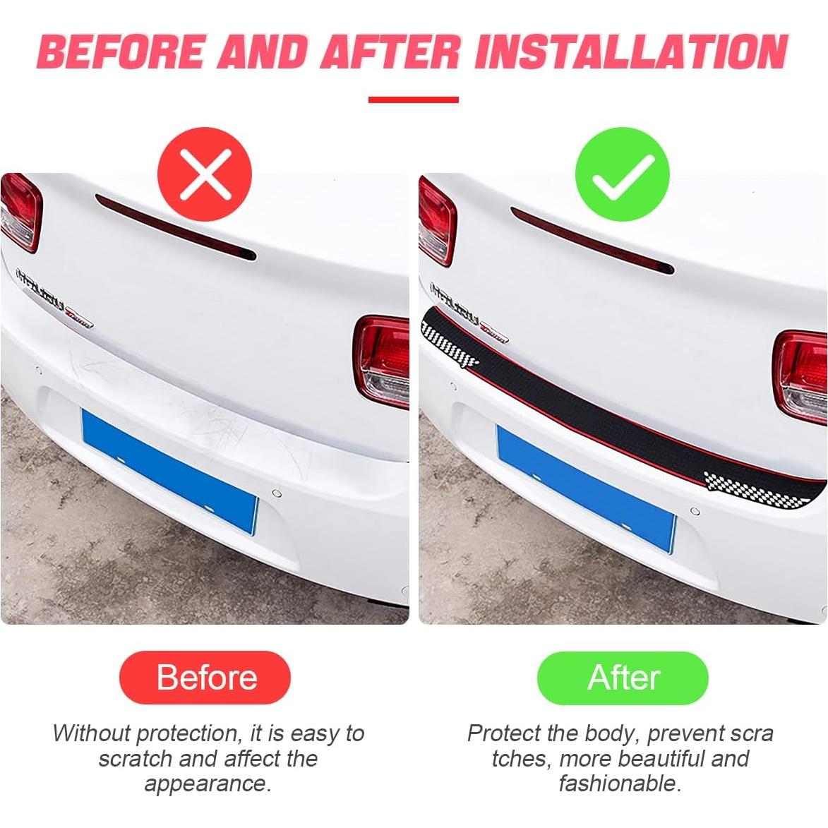 Protector de Parachoques Trasero BLAU GRUN 90 cm Goma Negra